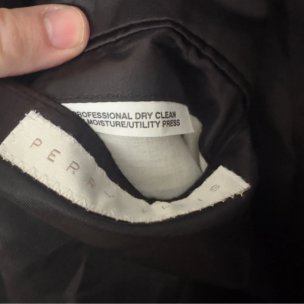 Vintage Perry Ellis Double-Breasted Navy Blazer 40R - Picture 6 of 9